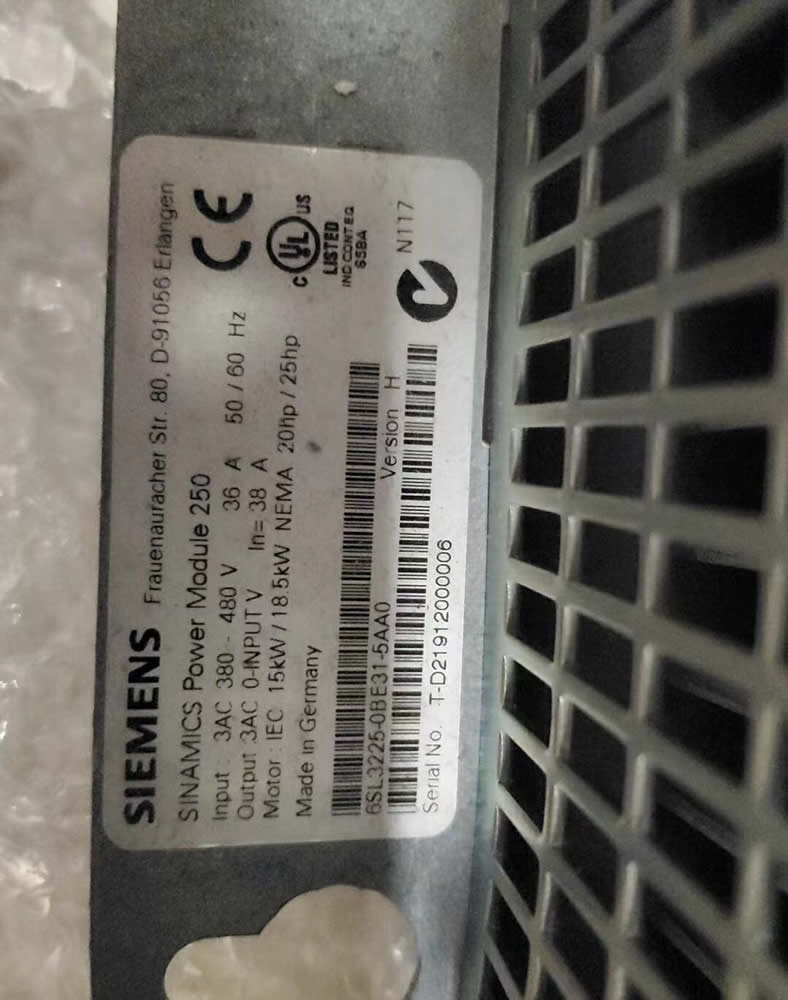 SIEMENS G120 power module 6SL3225-0BE31-5AA0