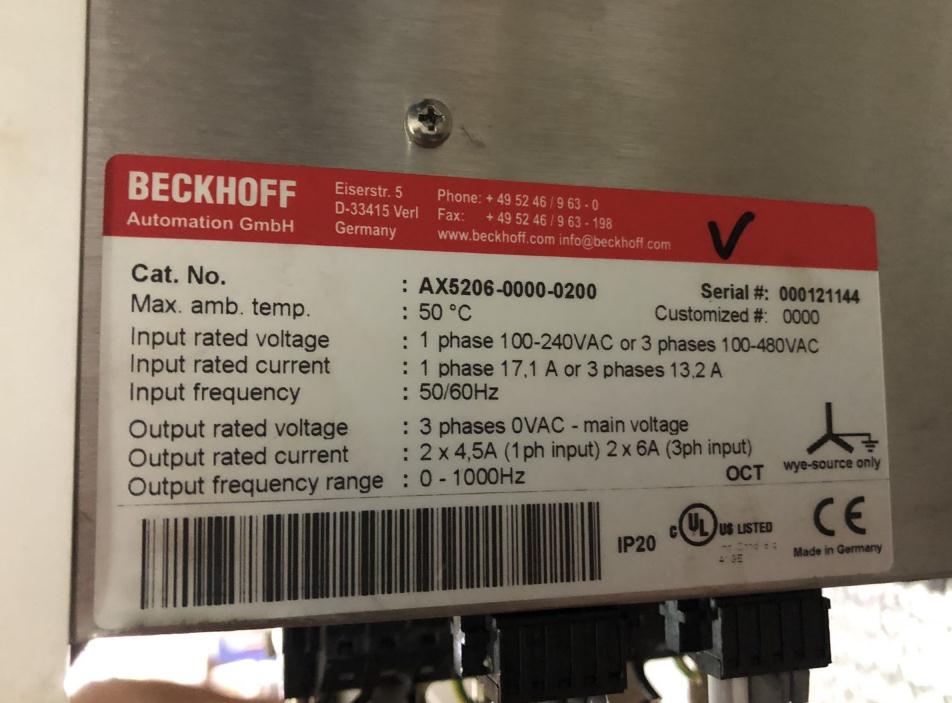 Beckhoff Servo Drive AX5206-0000-0200