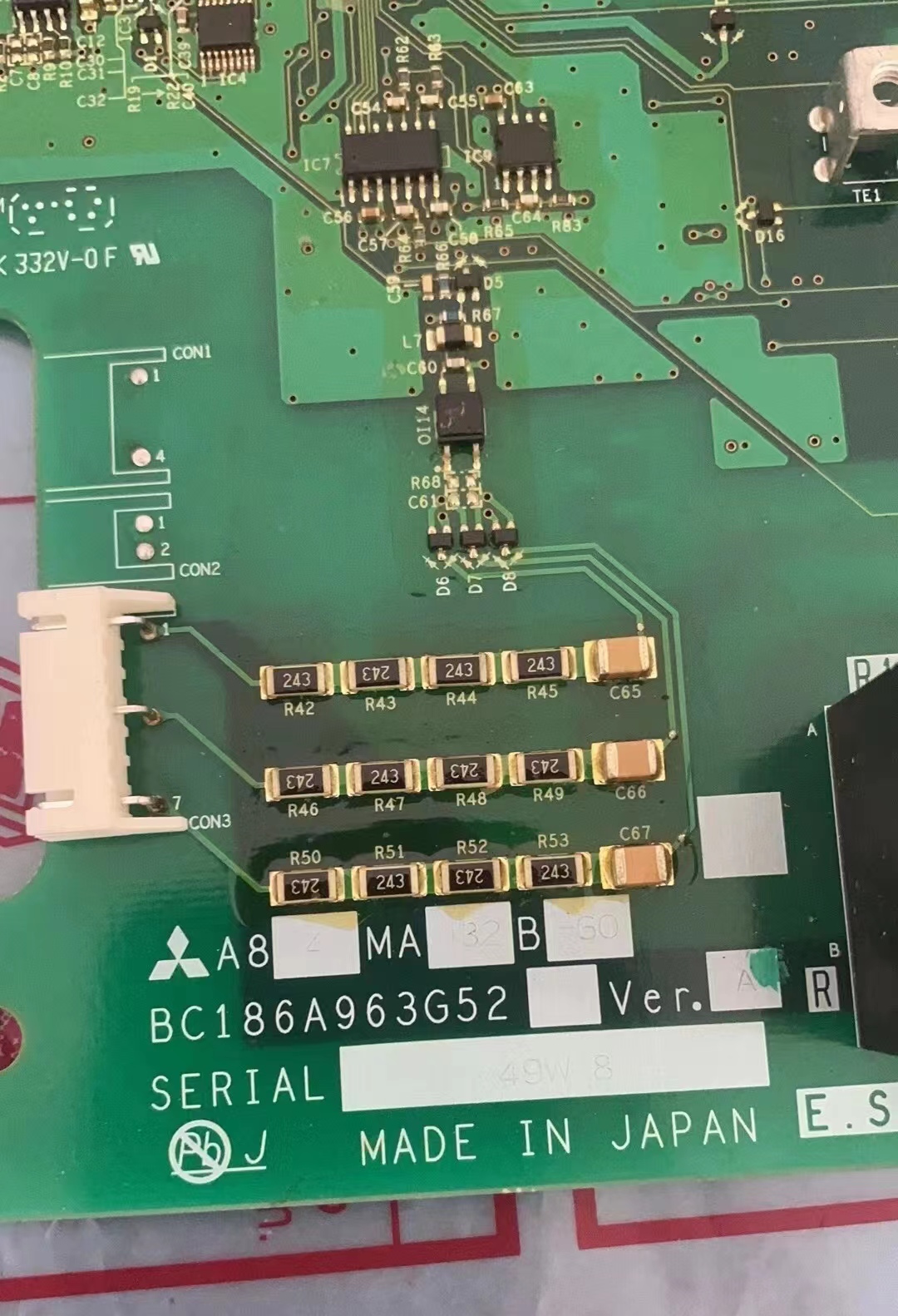 MITSUBISHI INVERTER POWER BOARD A84MA90B-60 BC186A963G52