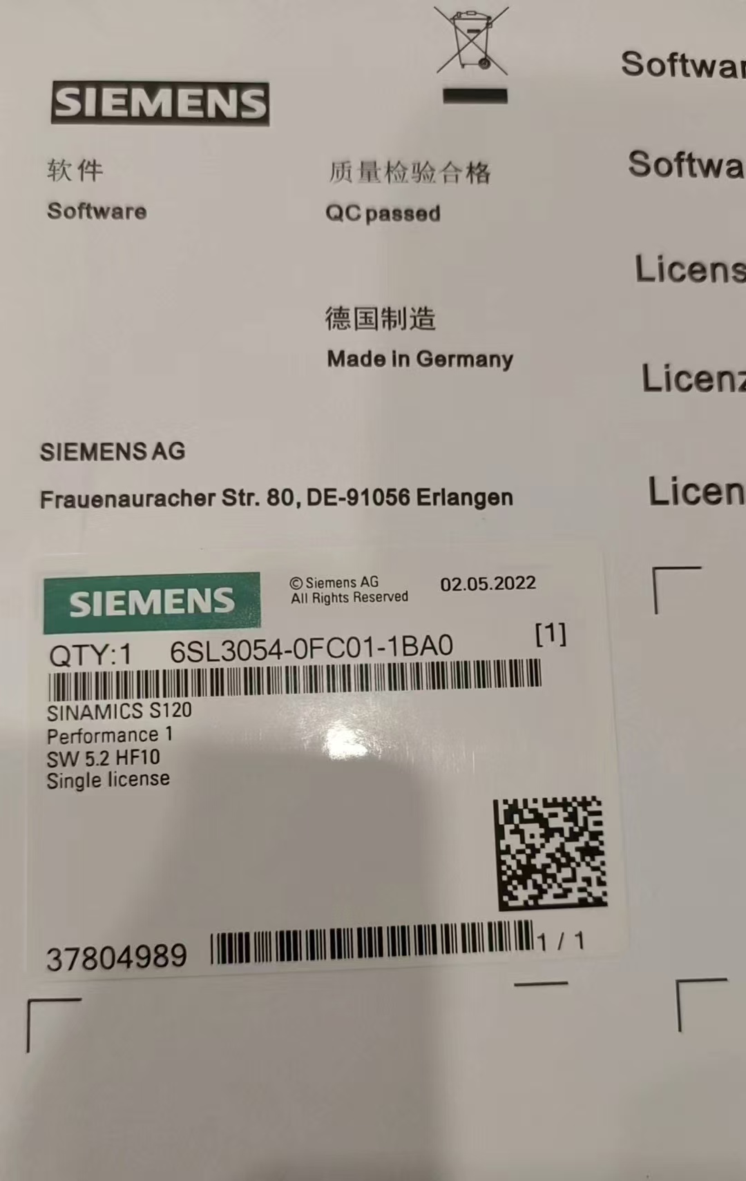 SIEMENS 6SL3050FC01-1BA0