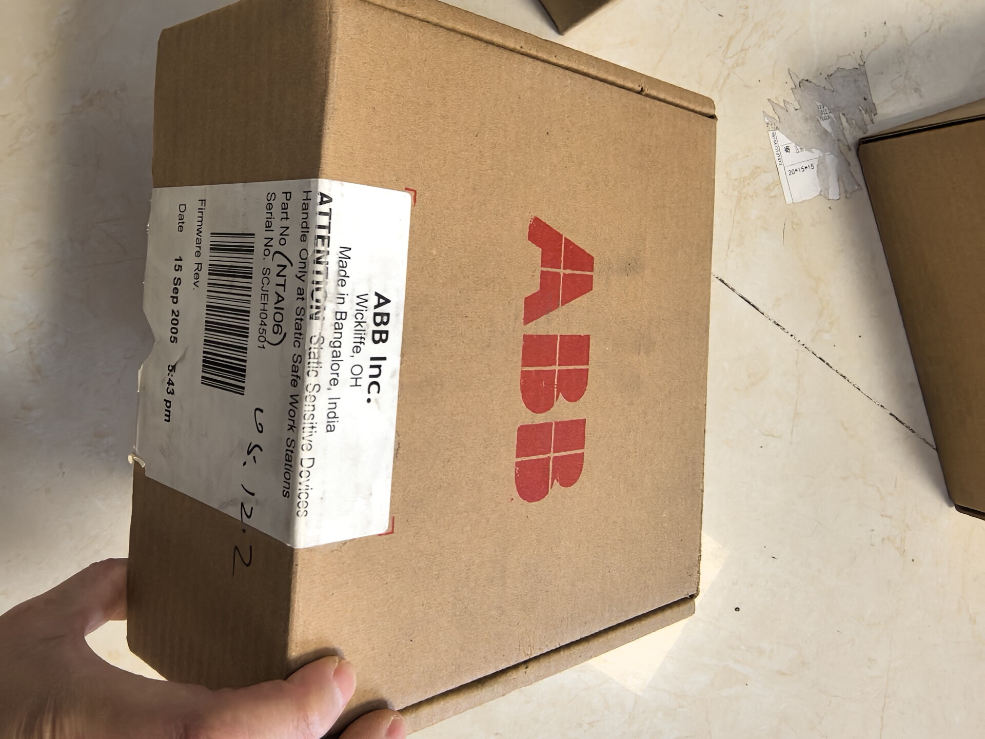 ABB NTAI06 analog input terminal unit, model NTAI06-infi 90