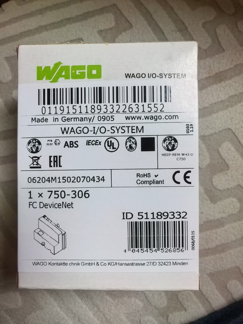 WAGO MODULE 750-306