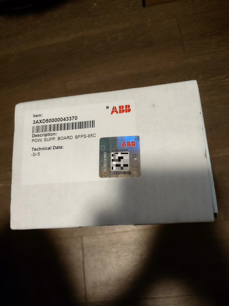ABB POWER SUPPLY BOARD BFPS-95C 3AXD50000043370